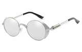TrendyMate Steampunk Oval Metal Sunglasses